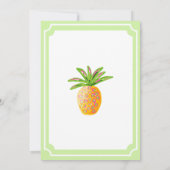 Pineapple Luau Bruids Douche Uitnodiging (Achterkant)
