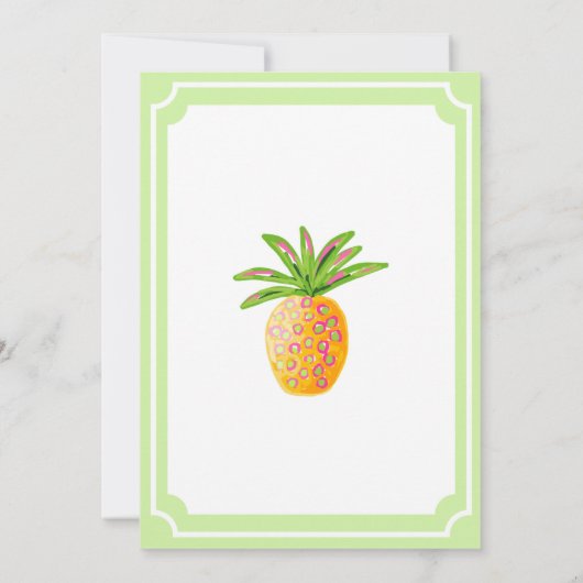 Pineapple Luau Bruids Douche Uitnodiging (Achterkant)