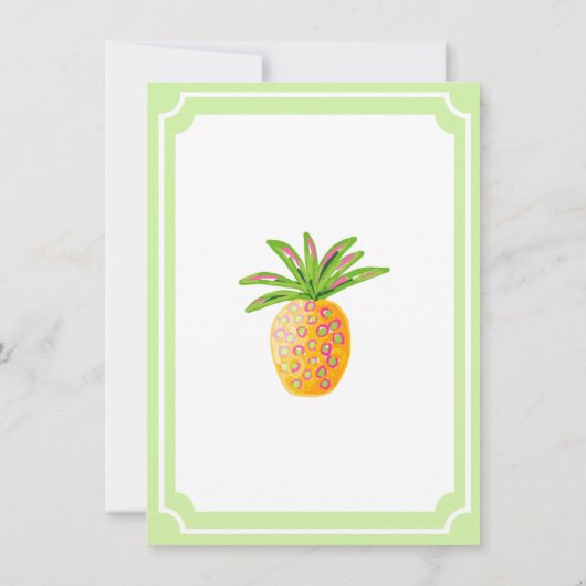 Pineapple Luau Bruids Douche Uitnodiging (Achterkant)