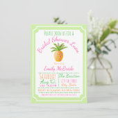 Pineapple Luau Bruiloftsuitnodiging Kaart (Staand voorkant)