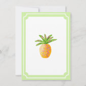 Pineapple Luau Bruiloftsuitnodiging Kaart (Achterkant)