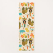 Pineapple Luau Hawaiian Hula Girl and Surfboards Yogamat (Voorkant)