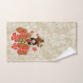 Pineapple Luau Hawaiian Hula Girl Coordinate-Tan Bad Handdoek (Handdoek)