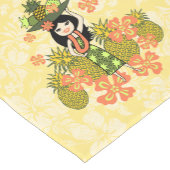 Pineapple Luau Hawaiian Hula Girl Korte Tafelloper (Hoek)