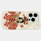 Pineapple Luau Hawaiian Hula Girl Red Case-Mate iPhone Case (Achterkant (horizontaal))
