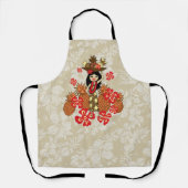 Pineapple Luau Hawaiian Hula Girl Red Schort (Voorkant)