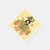 Pineapple Luau Hawaiian Hula Girl Servetten (Hoek)