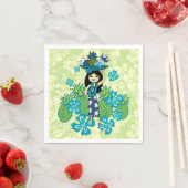 Pineapple Luau Hawaiian Hula Girl Servetten (Insitu)