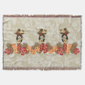 Pineapple Luau Hawaiian Hula Girl Throw Blankets Deken (Voorkant)