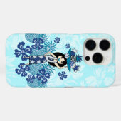 Pineapple Luau Hawaiian Hula Girl Turq Case-Mate iPhone Case (Achterkant (horizontaal))