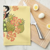 Pineapple Luau Hawaiian Kitchen Towel Theedoek (Quarter Fold)