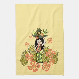 Pineapple Luau Hawaiian Kitchen Towel Theedoek