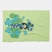 Pineapple Luau Hawaiian Kitchen Towel Theedoek (Horizontaal)