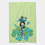 Pineapple Luau Hawaiian Kitchen Towel Theedoek (Verticaal)