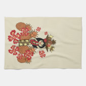Pineapple Luau Hawaiian Kitchen Towel Theedoek (Horizontaal)