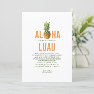 Pineapple Luau Party Invitation Kaart