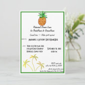 Pineapple Luau Rehearsel Dinner Kaart (Staand voorkant)