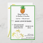 Pineapple Luau Rehearsel Dinner Kaart (Voorkant / Achterkant)