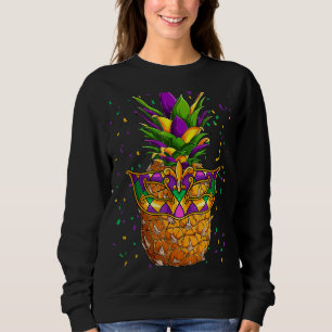 Pineapple Mardi Gras Carnival Jester Mask Funny Fe Trui