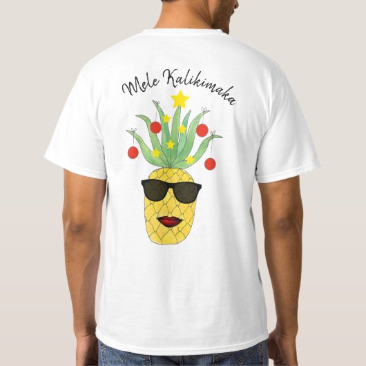 Pineapple Mele Kalikimaka T-shirt (Achterkant)