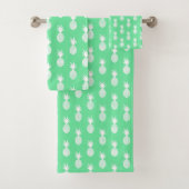 Pineapple Mint Pattern Bad Handdoek (Insitu)