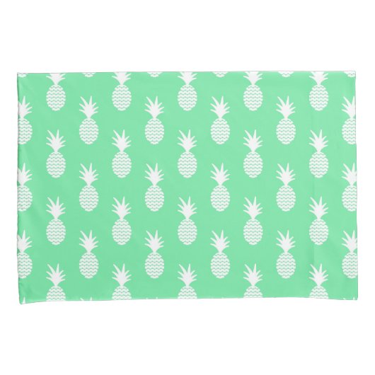 Pineapple Mint Pattern Kussensloop (Voorkant-Rechts)