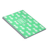 Pineapple Mint Pattern | Monogram Notitieboek (Rechterzijde)