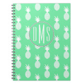 Pineapple Mint Pattern | Monogram Notitieboek (Voorkant)