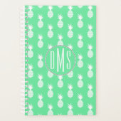 Pineapple Mint Pattern | Monogram Planner (Voorkant)