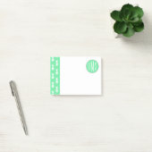 Pineapple Mint Pattern | Monogram Post-it® Notes (Kantoor)