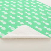 Pineapple Mint Pattern Sherpa Deken (3/4)