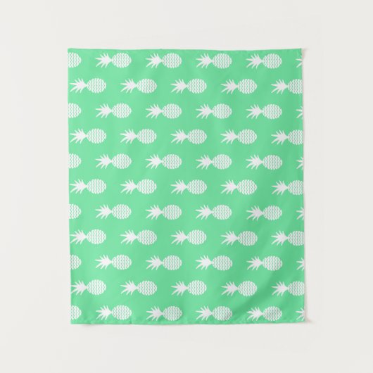 Pineapple Mint Pattern Wandkleed (Voorkant)