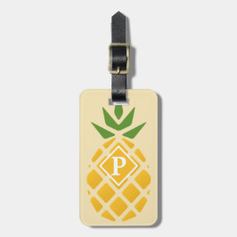 Pineapple Motief met ID op achterkant Bagagelabel