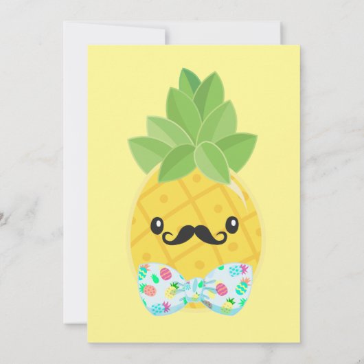 Pineapple Mr. Onederful eerste verjaardag Kaart (Achterkant)