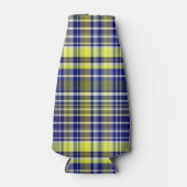 Pineapple Navy Blue White Preppy Madras Pset Flesjeskoeler (Voorkant)