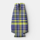 Pineapple Navy Blue White Preppy Madras Pset Flesjeskoeler (Achterkant)