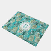 PINEAPPLE O'CLOCK Monogram tropische Waterverf Deurmat (Schuin)