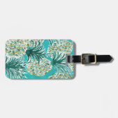 PINEAPPLE O'CLOCK Tropical Whimsical Waterverf Bagagelabel (Voorkant horizontaal)