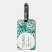 PINEAPPLE O'CLOCK Tropical Whimsical Waterverf Bagagelabel (Achterkant verticaal)