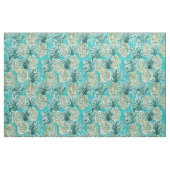 PINEAPPLE O'CLOCK Tropical Whimsical Waterverf Stof (Fat Quarter)