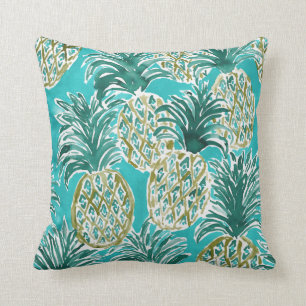 PINEAPPLE O'CLOCK Tropische Waterverf Fantasie Kussen