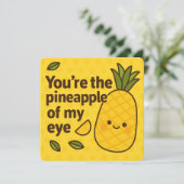 Pineapple of My Eye Pun Wenskaart Feestdagenkaart (Staand voorkant)