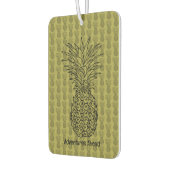 Pineapple on Green Background Pattern Luchtverfrisser (Links)
