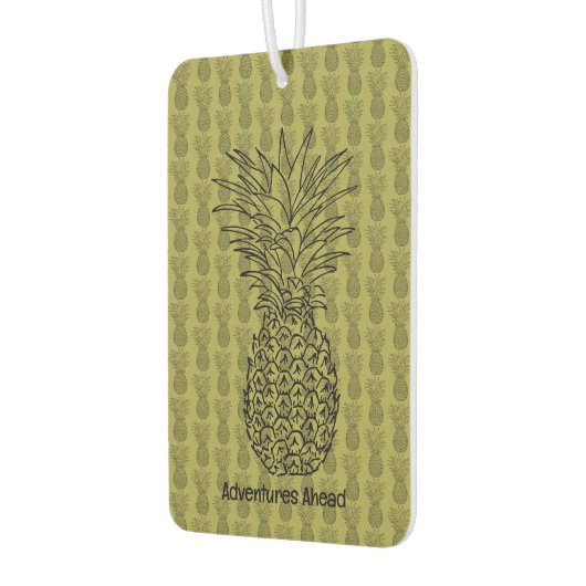 Pineapple on Green Background Pattern Luchtverfrisser (Links)