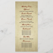 Pineapple Palm String Lights Strand Wedding Progra Programmakaart (Achterkant)