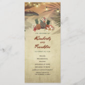 Pineapple Palm String Lights Strand Wedding Progra Programmakaart (Voorkant)