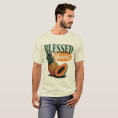 Pineapple Papaya Retro T-shirt (Voorkant volledig)