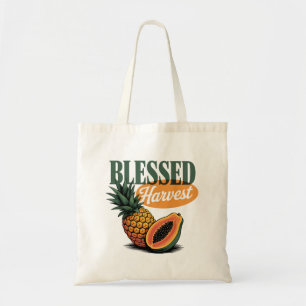 Pineapple Papaya Retro T-shirt Tote Bag