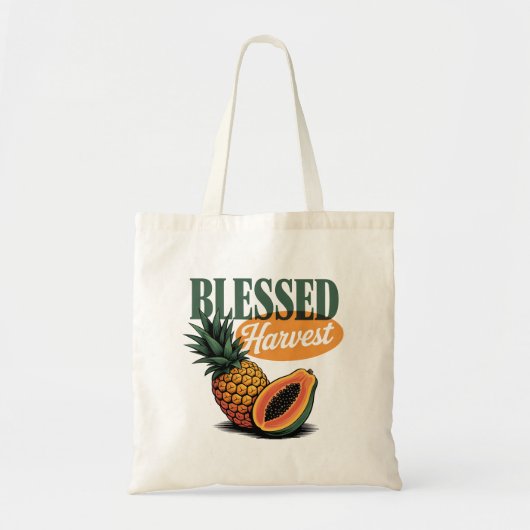 Pineapple Papaya Retro T-shirt Tote Bag (Voorkant)