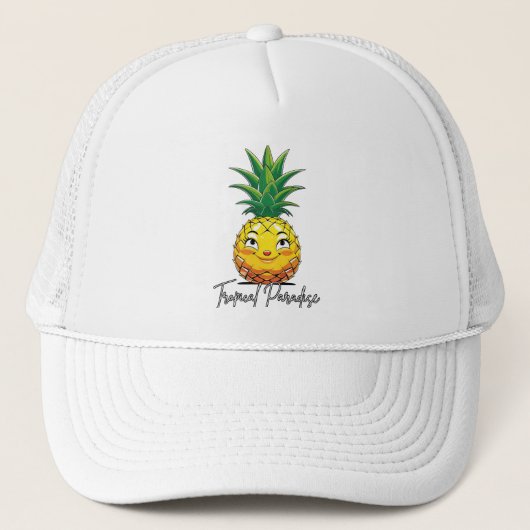 Pineapple Paradise Tropical Graphic Trucker Pet (Voorkant)